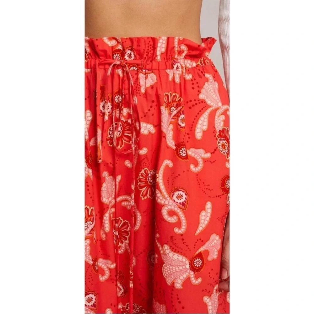 A.L.C Francis Cotton Tiered Midi Skirt in Calla Multi Sz 14